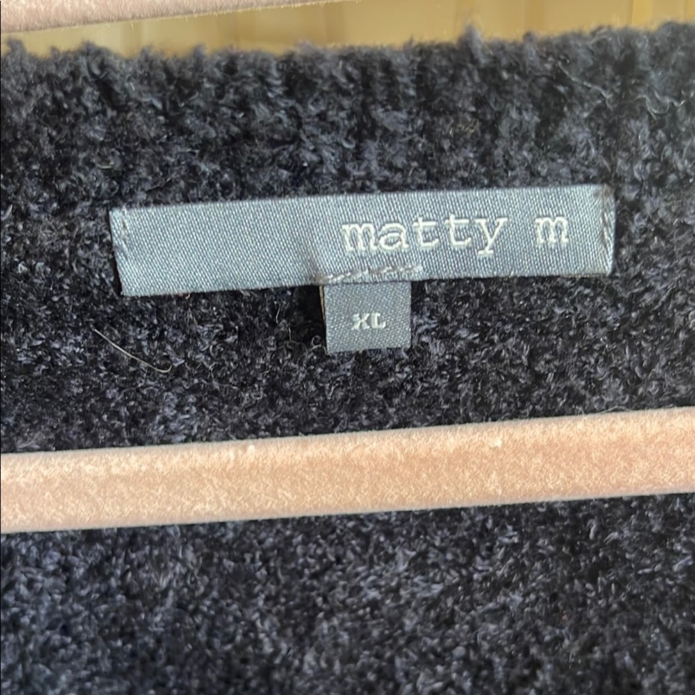 Matty M Charcoal Textured Knit - XL